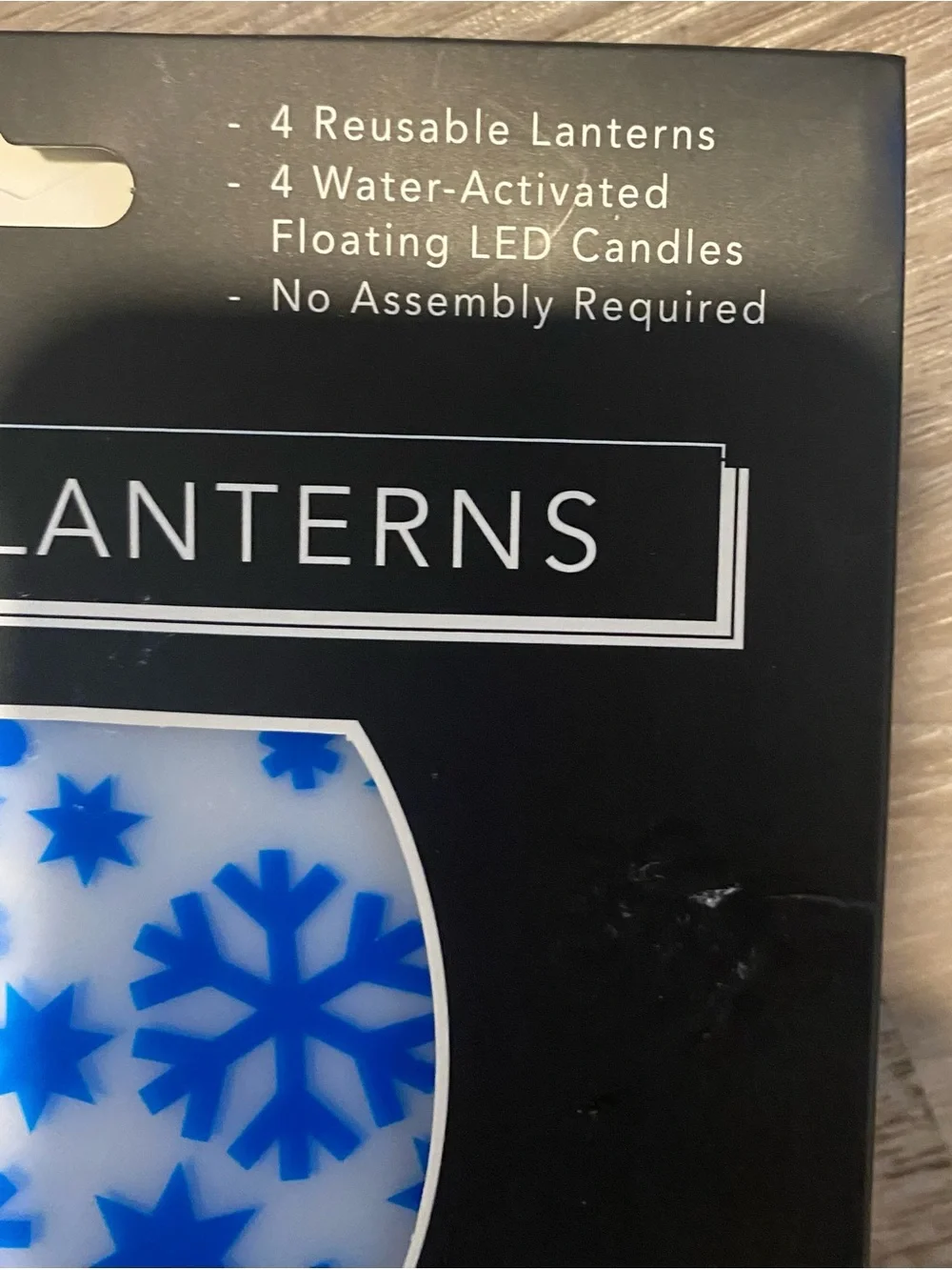 Modgy Luminary Snowflake Lanterns Water Activated Set Of 4